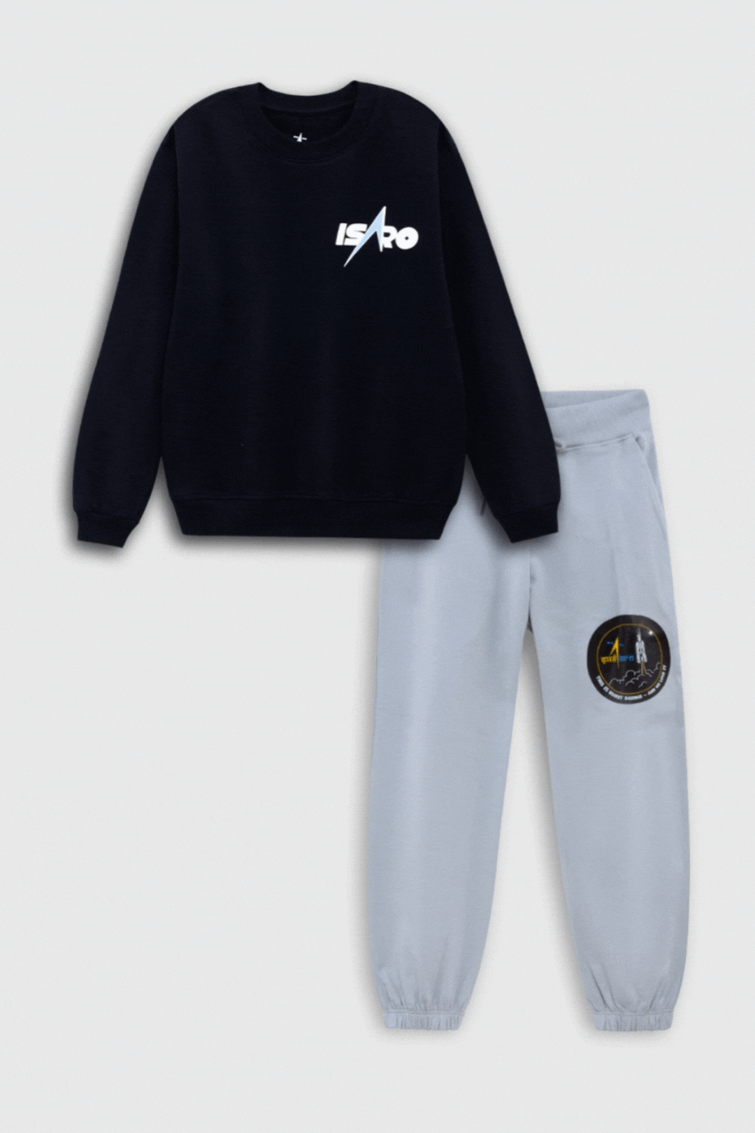 isro hoodie and jogger set for boys