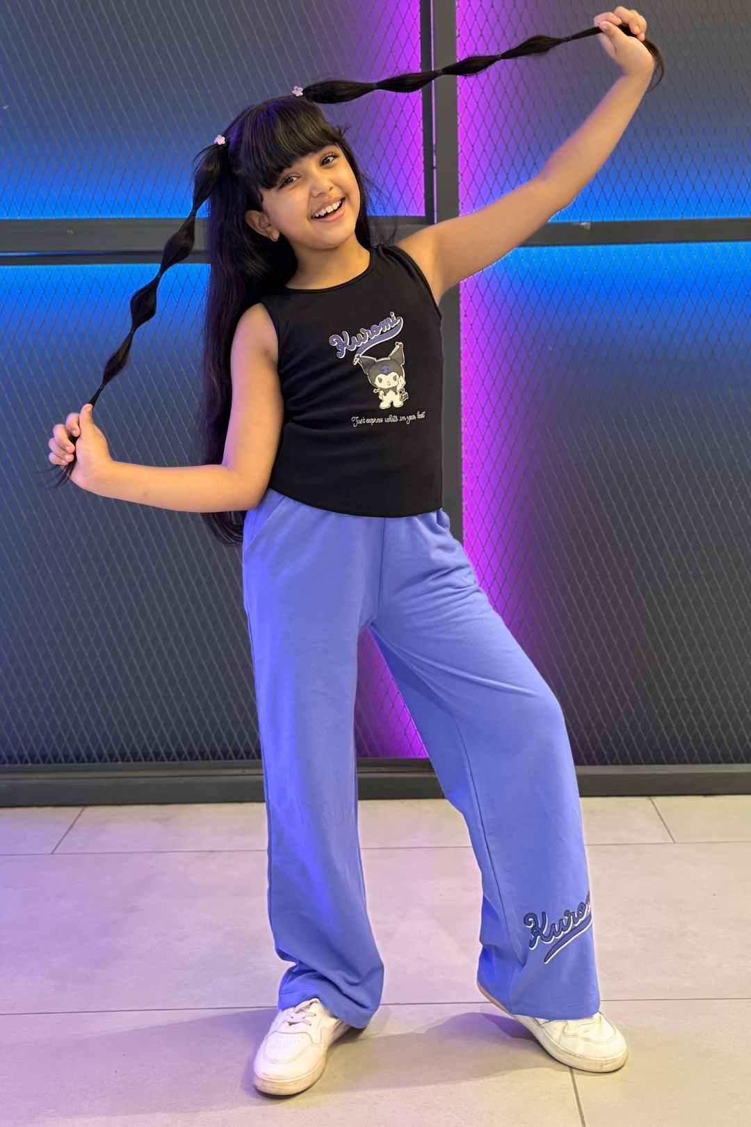 kuromi jogger and t-shirt set for girls