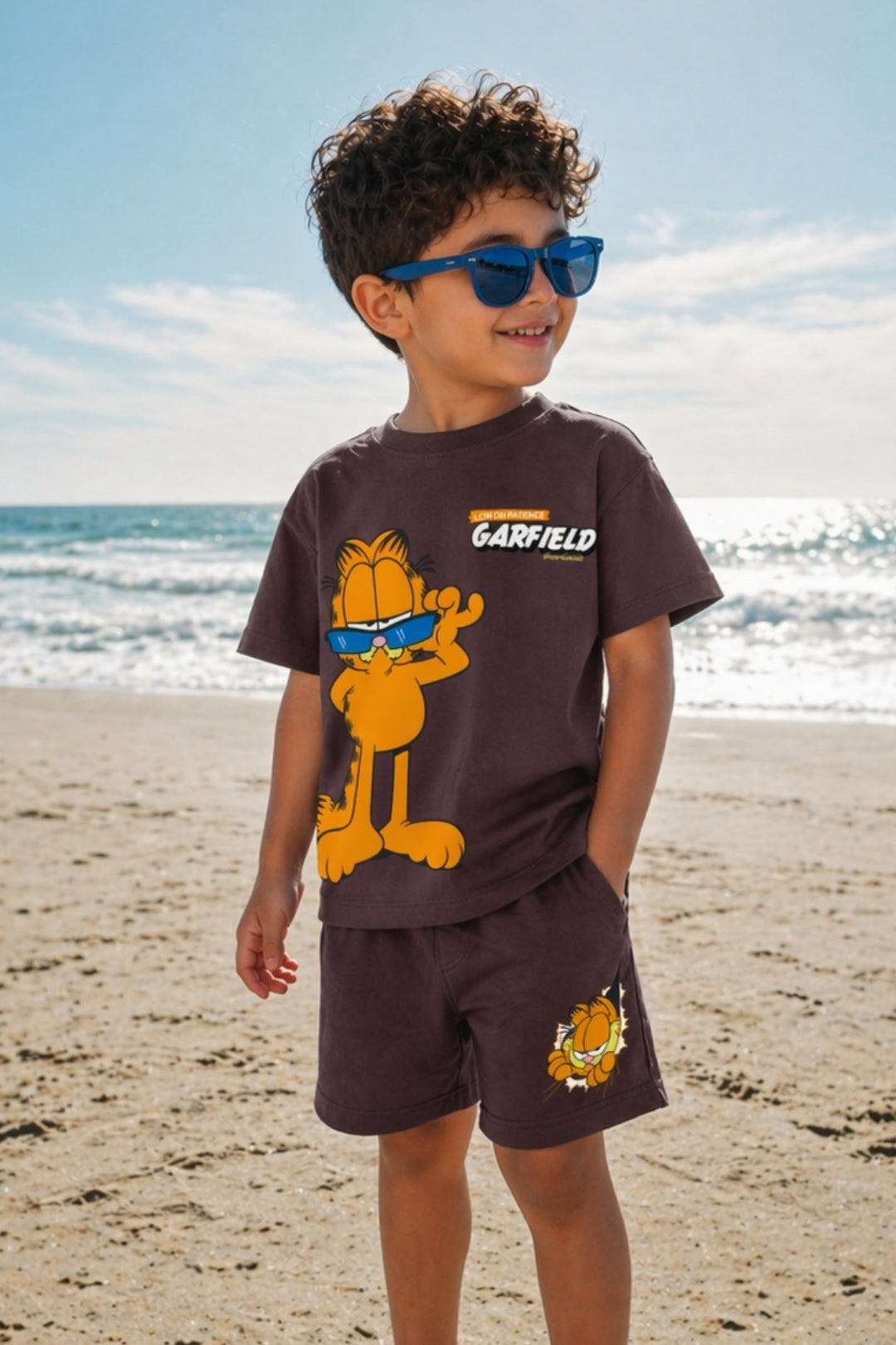 Garfield Gangsta Cat Shorts Set