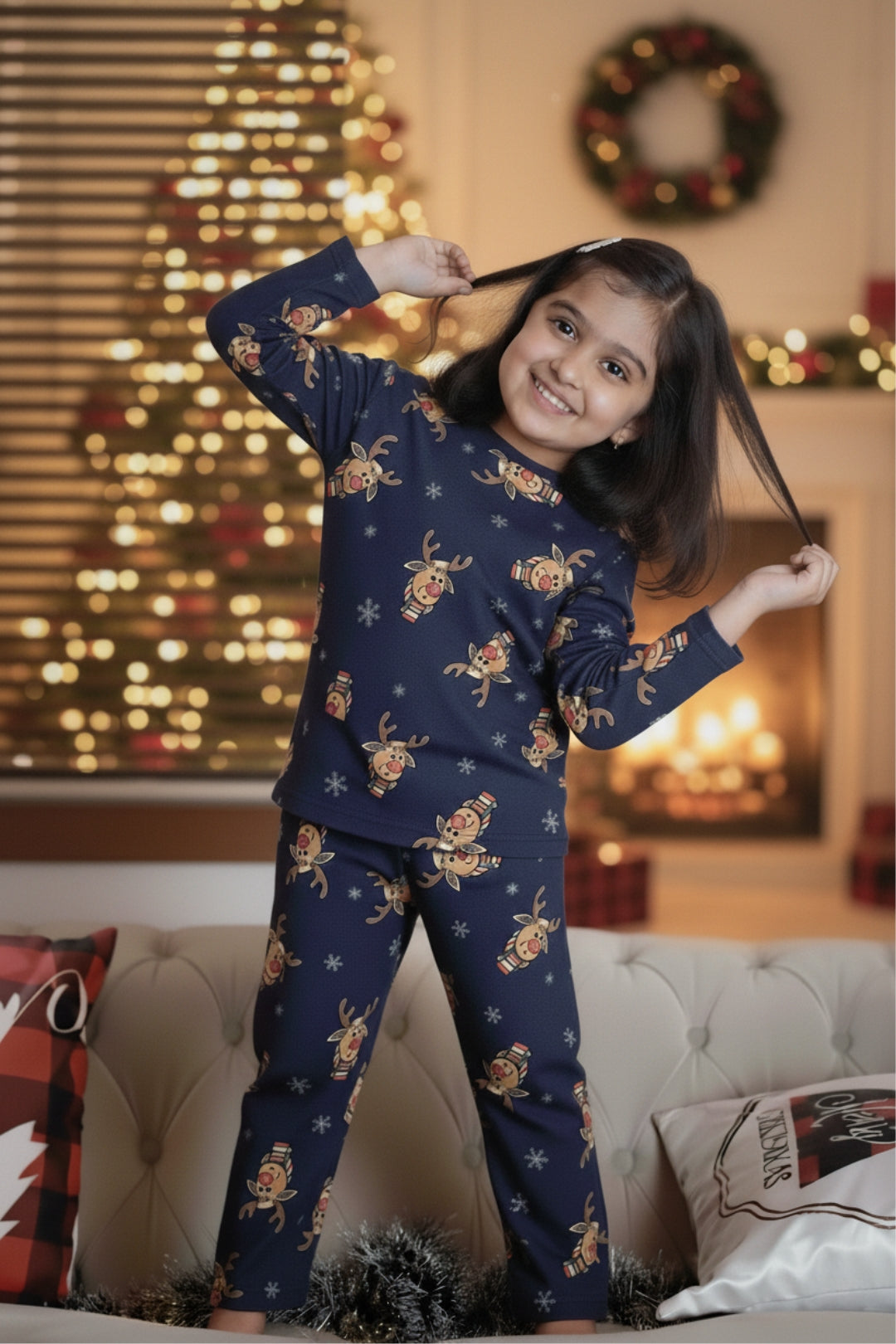 Reindeer Holiday Pajama Set