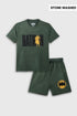 Batman Stone Washed Shorts Set