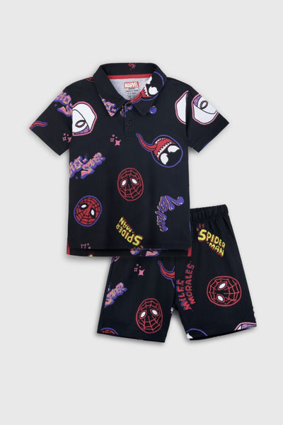 Spider-Man Polo Shorts Set