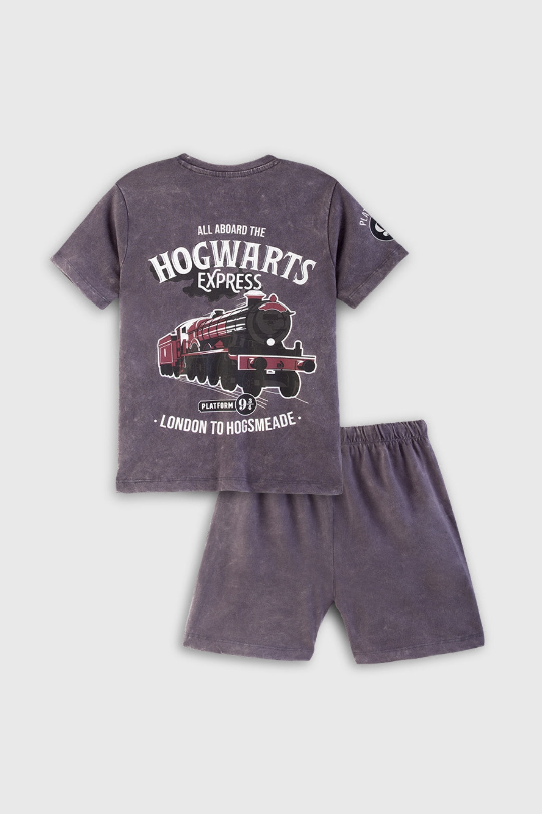 Hogwarts Express Iconic Shorts Set (STONE WASHED)