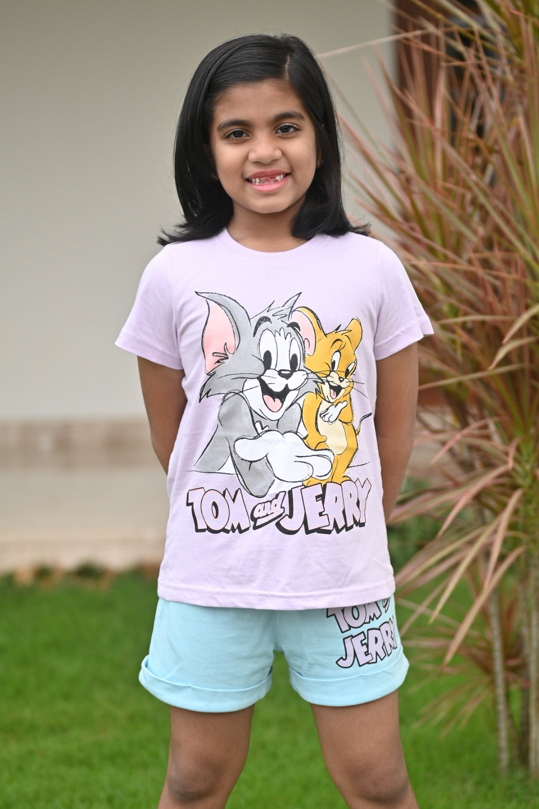 Tom and Jerry Lavender classic Short Set