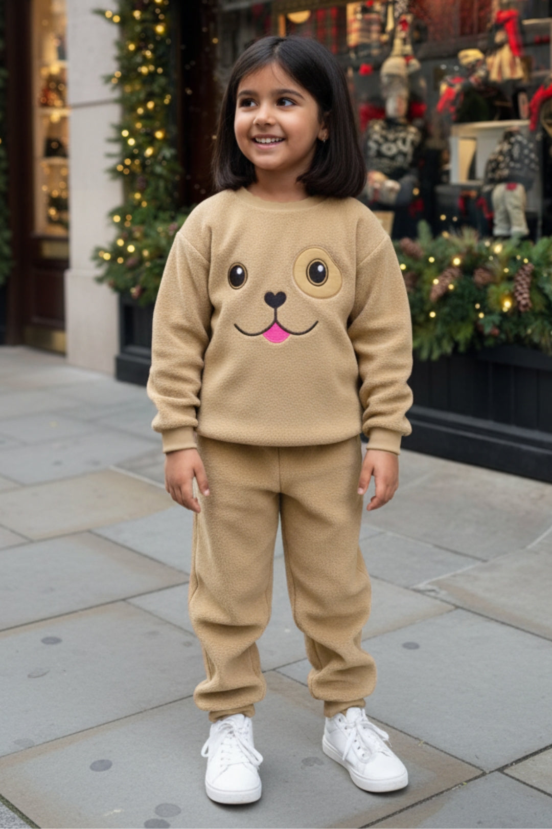 Puppy Beige Polar Fleece Set