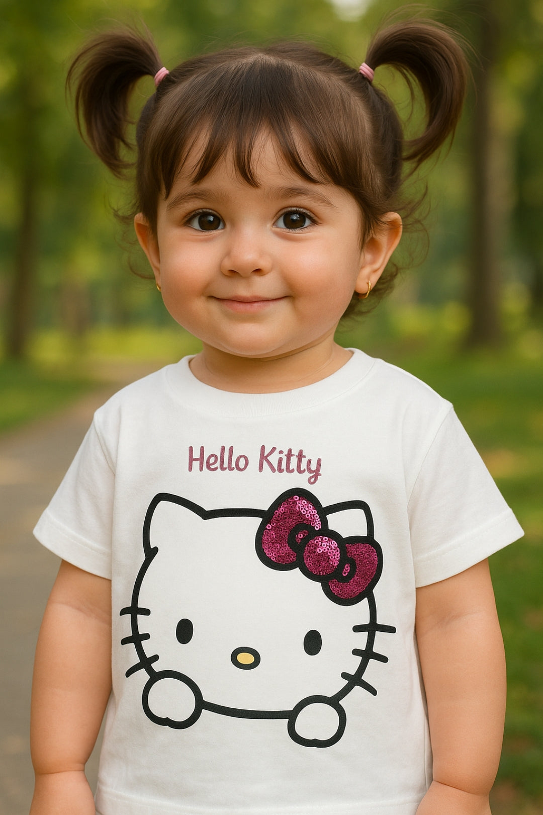Hello Kitty Sequin Bow T-Shirt For Infant