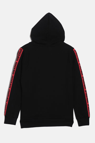 spiderman logo hoodie black