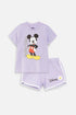 Mickey Lavender Shorts set