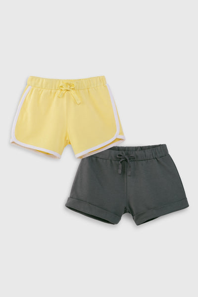 Yellow and Grey Shorts Pack of 2