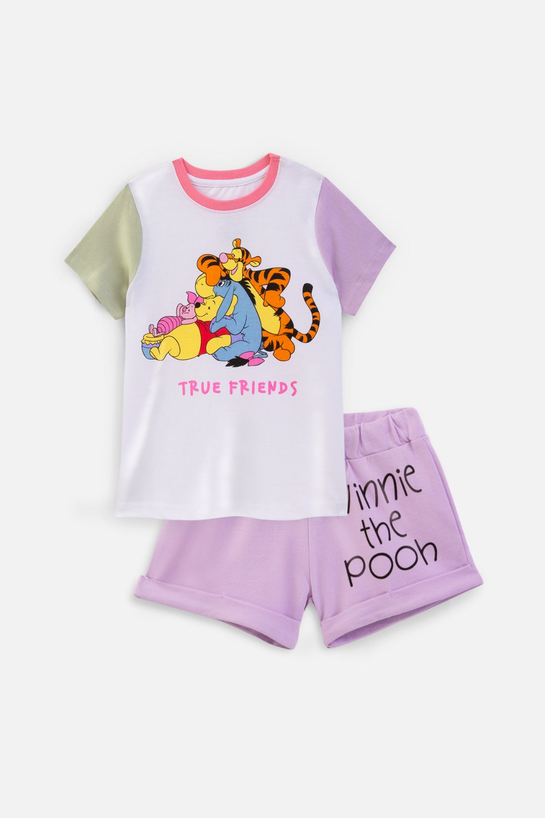Pooh & Friends colourblocked Short set